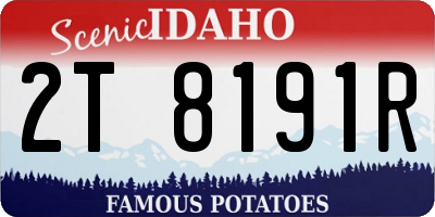 ID license plate 2T8191R