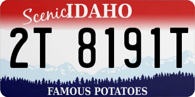 ID license plate 2T8191T