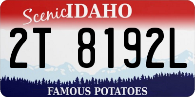 ID license plate 2T8192L