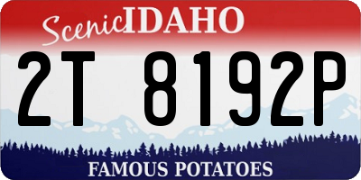 ID license plate 2T8192P