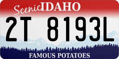 ID license plate 2T8193L