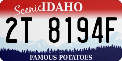 ID license plate 2T8194F