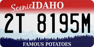 ID license plate 2T8195M