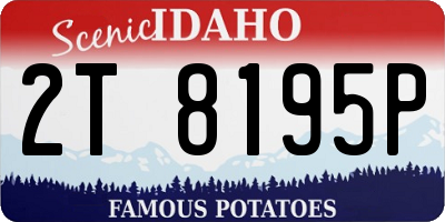 ID license plate 2T8195P