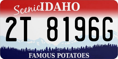 ID license plate 2T8196G