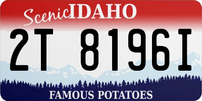 ID license plate 2T8196I