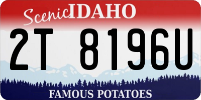 ID license plate 2T8196U