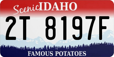 ID license plate 2T8197F