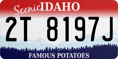 ID license plate 2T8197J