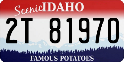 ID license plate 2T8197O