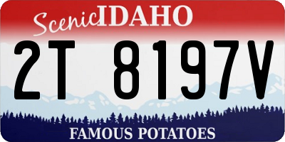 ID license plate 2T8197V