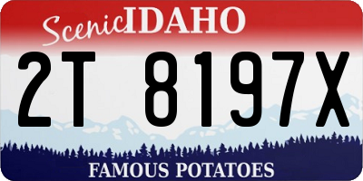 ID license plate 2T8197X