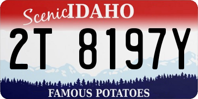 ID license plate 2T8197Y