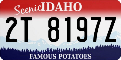 ID license plate 2T8197Z