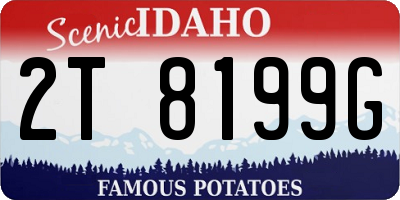 ID license plate 2T8199G