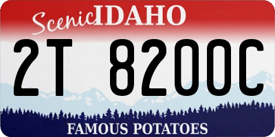 ID license plate 2T8200C