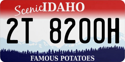 ID license plate 2T8200H