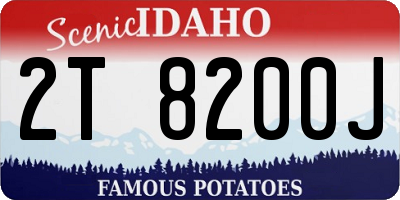ID license plate 2T8200J