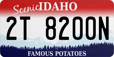 ID license plate 2T8200N