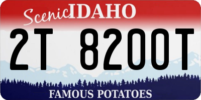 ID license plate 2T8200T