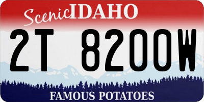 ID license plate 2T8200W