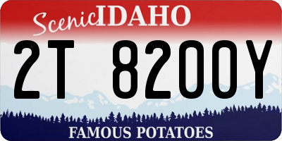 ID license plate 2T8200Y
