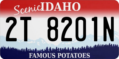 ID license plate 2T8201N