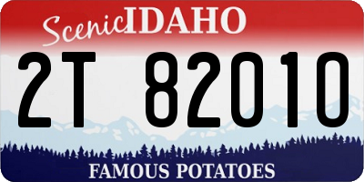 ID license plate 2T8201O
