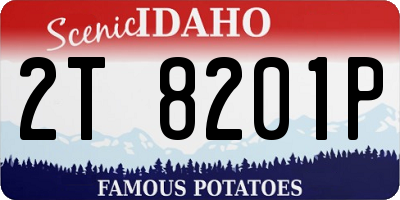 ID license plate 2T8201P