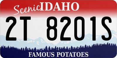ID license plate 2T8201S