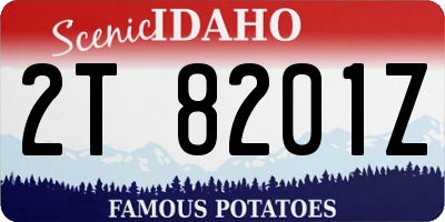 ID license plate 2T8201Z
