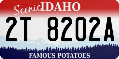 ID license plate 2T8202A
