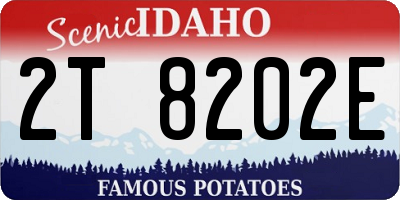 ID license plate 2T8202E