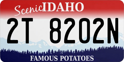 ID license plate 2T8202N