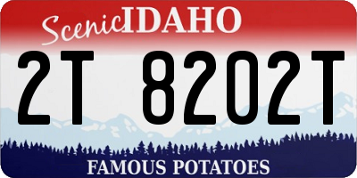 ID license plate 2T8202T
