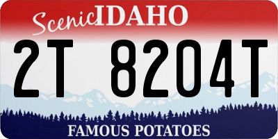ID license plate 2T8204T