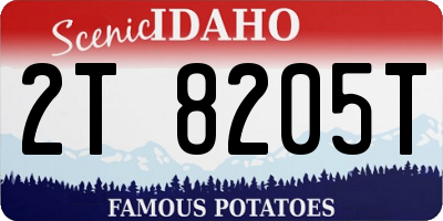 ID license plate 2T8205T