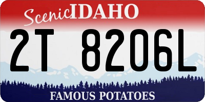 ID license plate 2T8206L