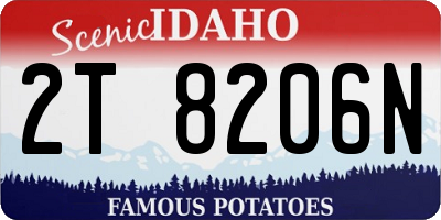 ID license plate 2T8206N