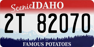ID license plate 2T8207O