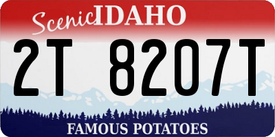 ID license plate 2T8207T