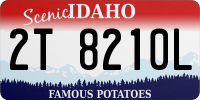 ID license plate 2T8210L