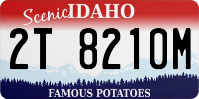 ID license plate 2T8210M