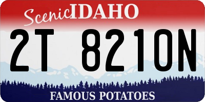 ID license plate 2T8210N