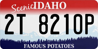 ID license plate 2T8210P