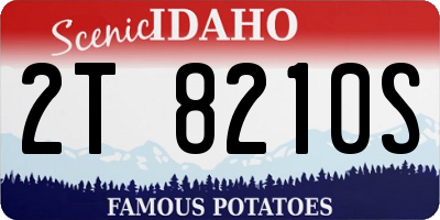 ID license plate 2T8210S