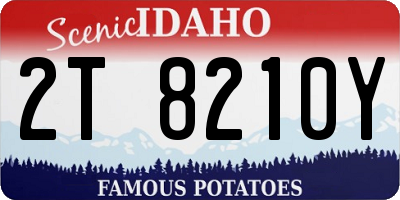 ID license plate 2T8210Y