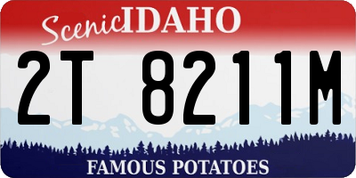 ID license plate 2T8211M