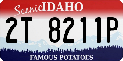 ID license plate 2T8211P