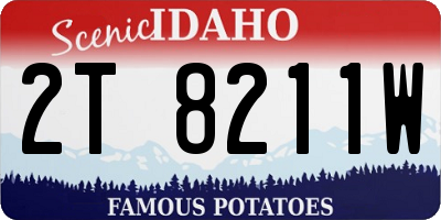 ID license plate 2T8211W